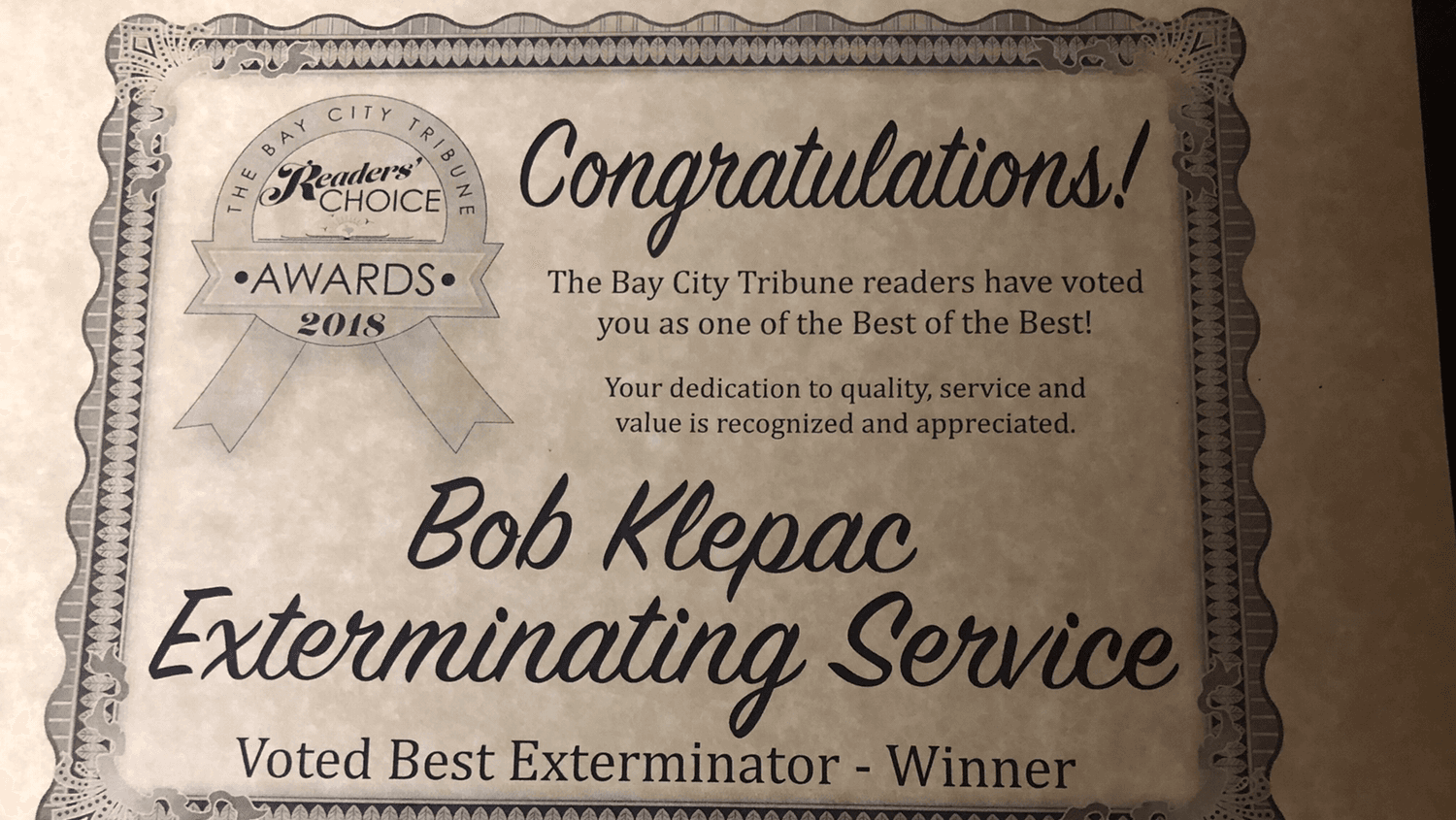 Google street view image of Bob Klepac Exterminating Service