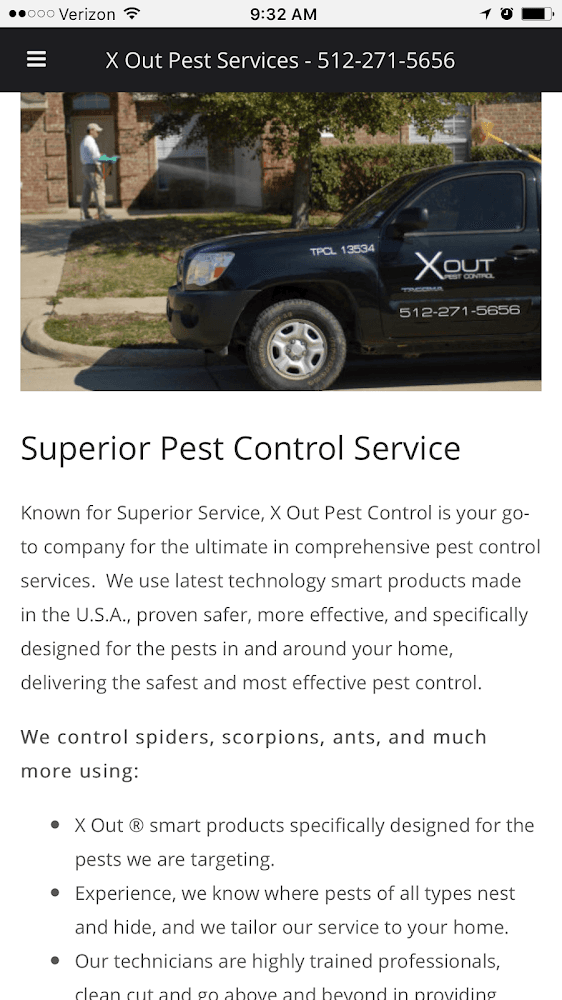 Google street view image of X Out Pest Services